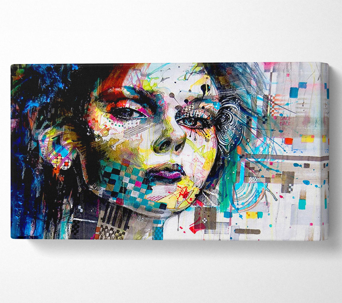  A Canvas Print of Girl Colours Canvas Art