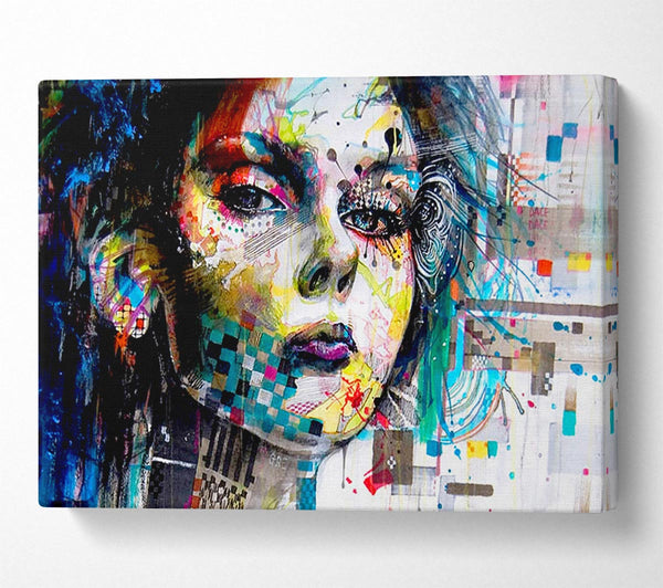  A Canvas Print of Girl Colours Canvas Art