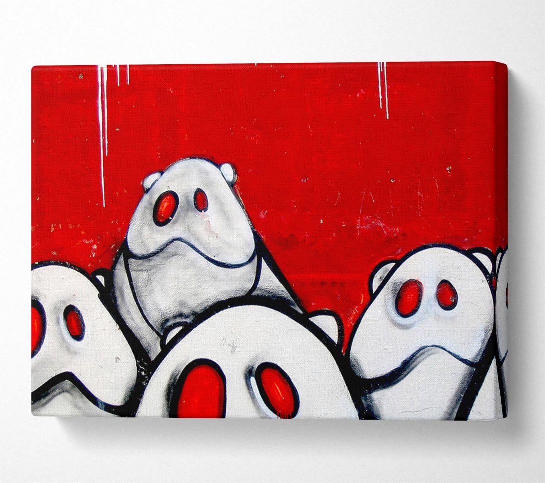  A Canvas Print of 3116-Strange Animals Canvas Wall Art