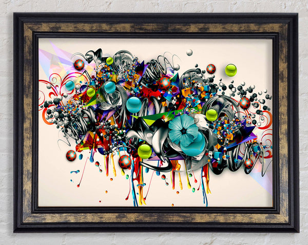 Flower Bubbles Framed Print