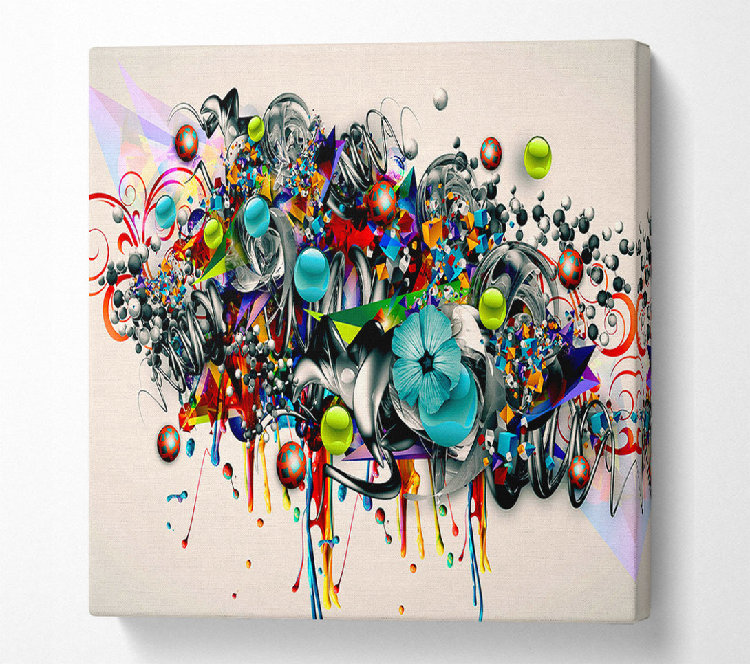  A Canvas Print of Flower Bubbles Canvas Art