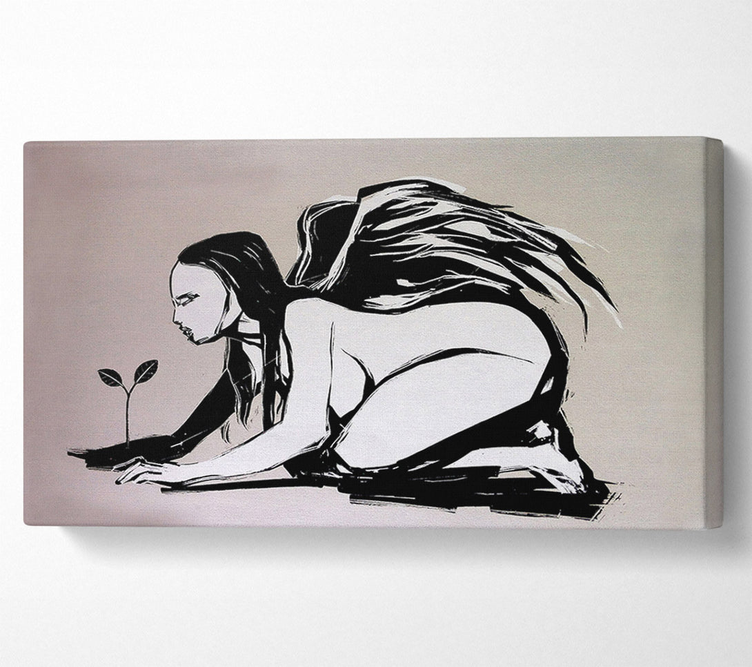  A Canvas Print of Angel Flower Grow Canvas Wall Art