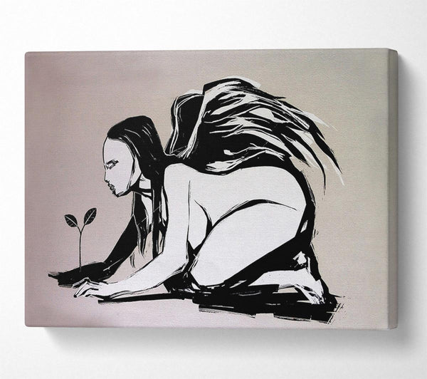  A Canvas Print of Angel Flower Grow Canvas Wall Art
