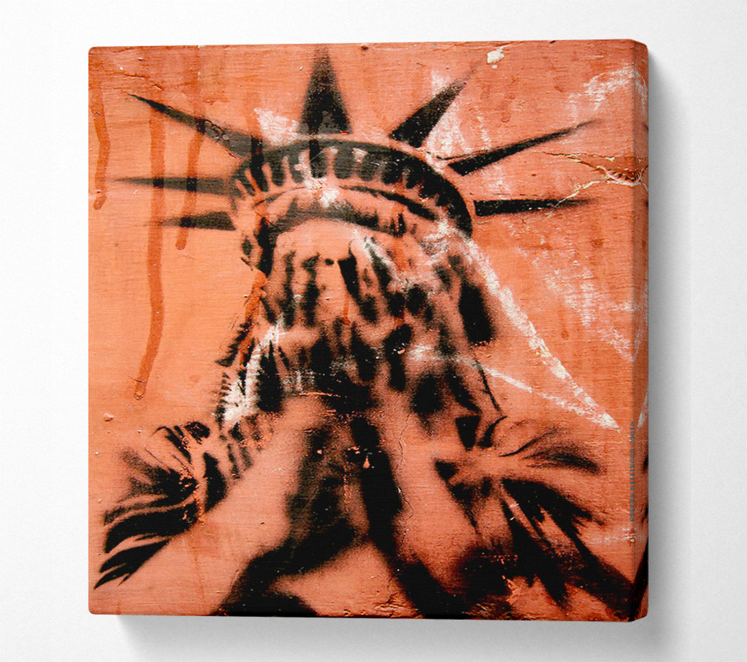  A Canvas Print of Statue Of Liberty Cry Canvas Wall Art