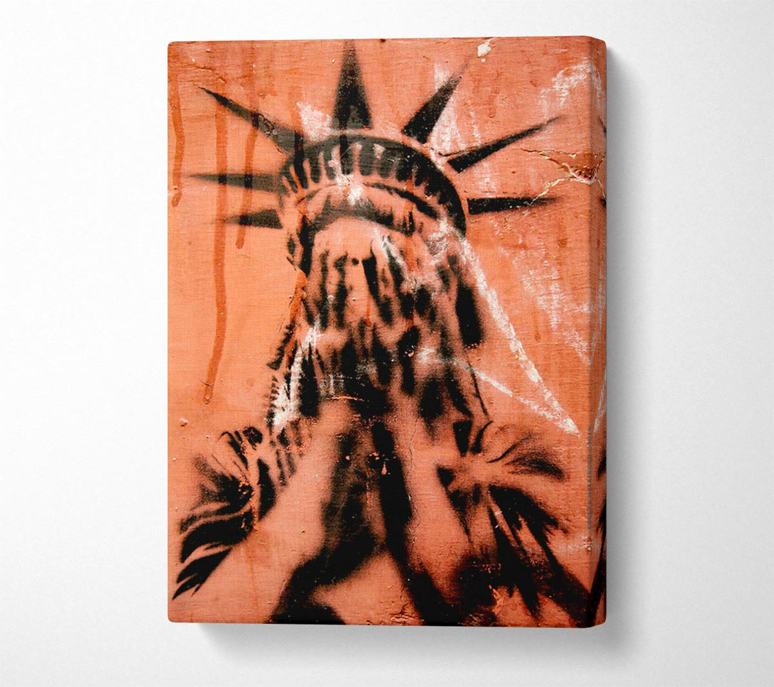  A Canvas Print of Statue Of Liberty Cry Canvas Wall Art