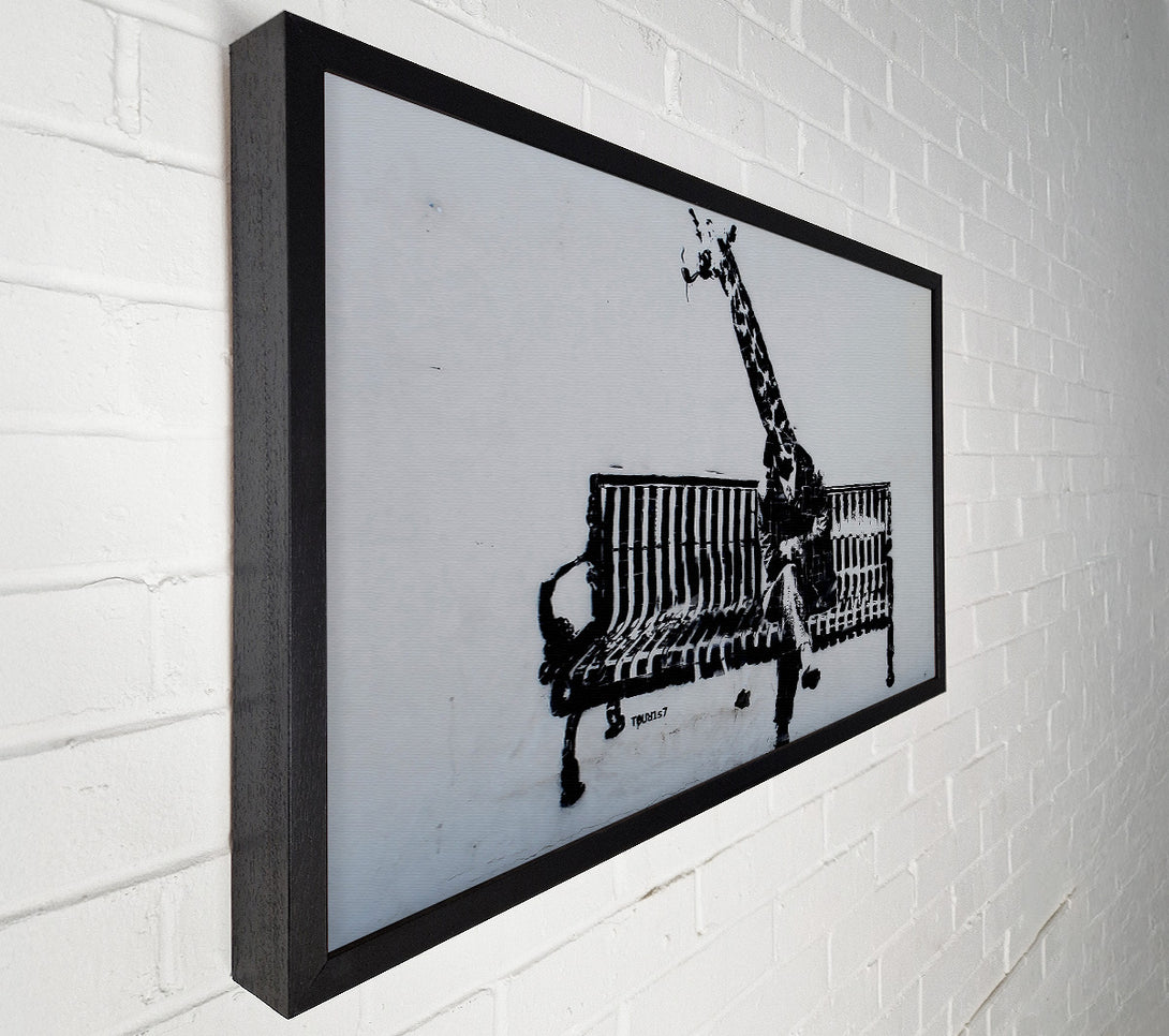  A Canvas Print of Giraffe Graffiti Canvas Print