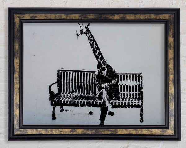Giraffe Graffiti Framed Print