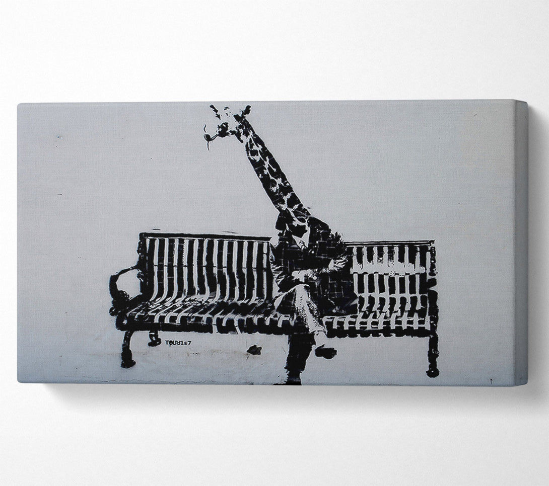 A Canvas Print of Giraffe Graffiti Canvas Print