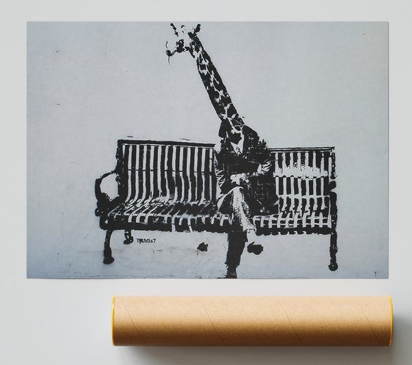 Giraffe Graffiti Print
