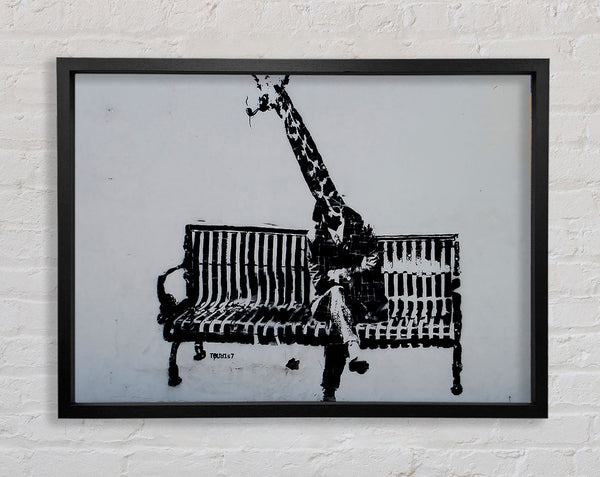 Giraffe Graffiti Framed Print