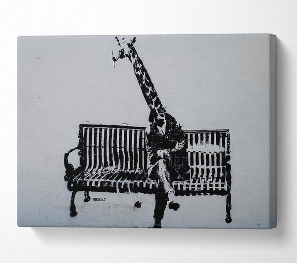  A Canvas Print of Giraffe Graffiti Canvas Print
