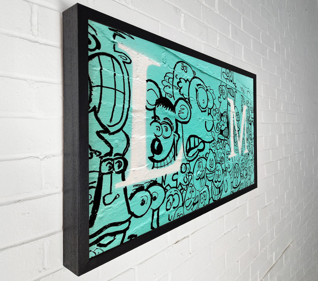  A Canvas Print of Cartoon Faces Canvas Print