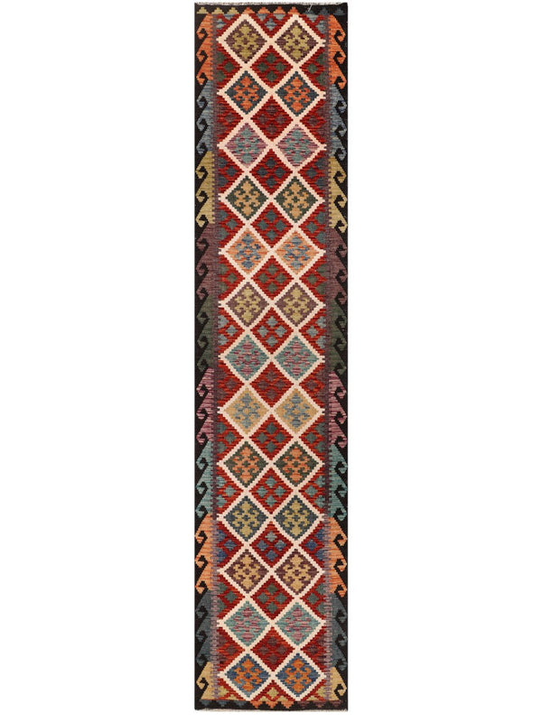 Maimana Afghanistan Kilim Runner - 388 x 84 cm