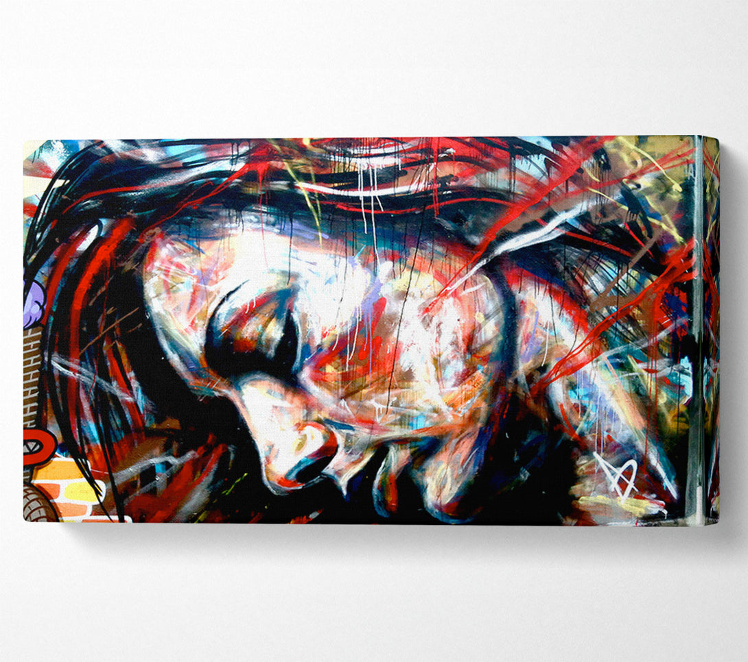  A Canvas Print of Red Woman Canvas Print