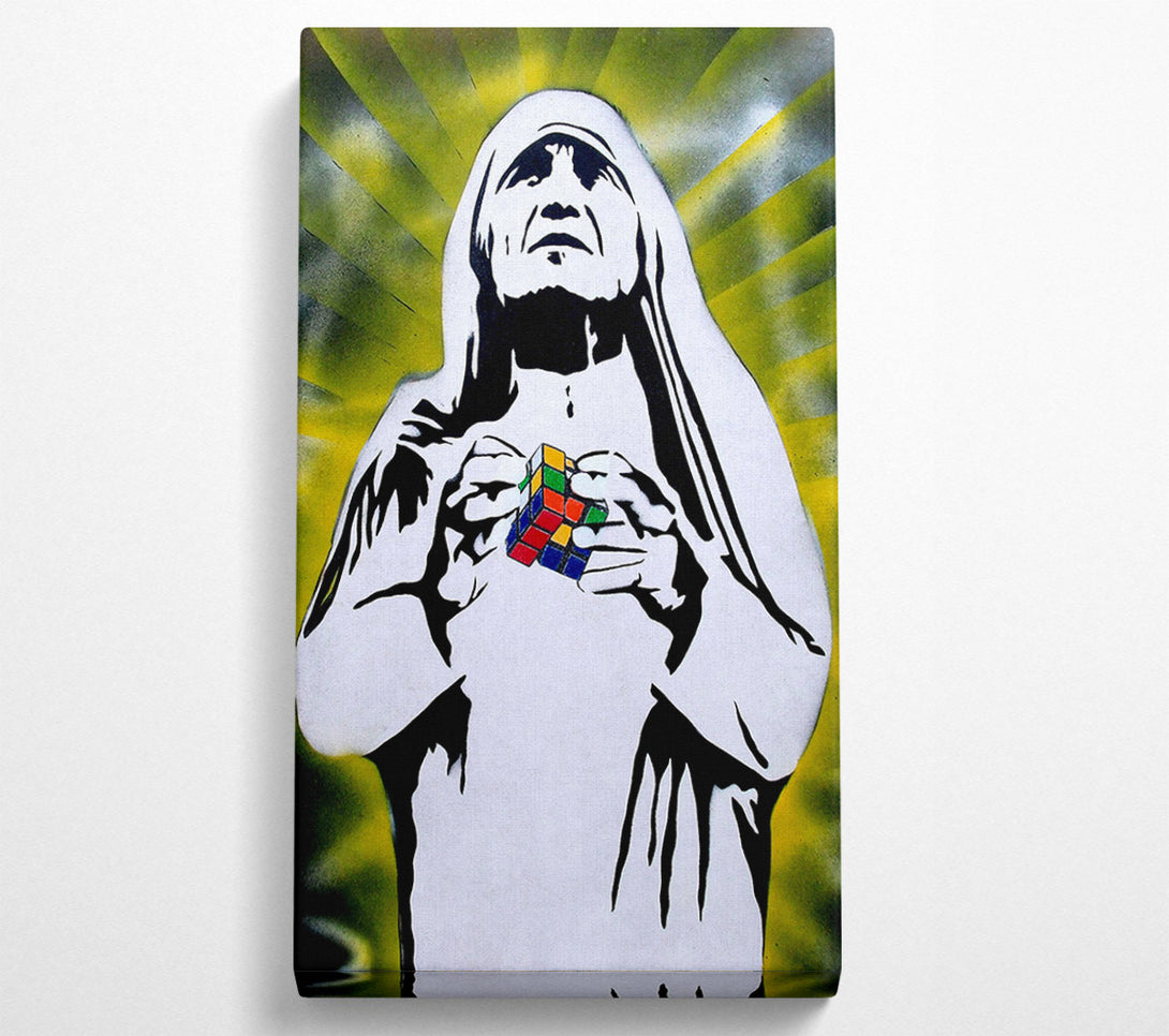  A Canvas Print of Mother Teresa Rubiks Cube Canvas Art