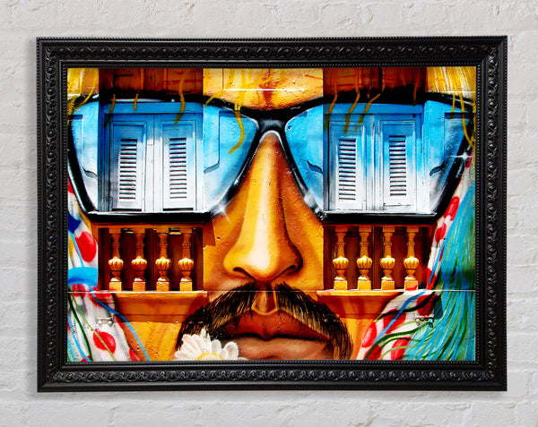 Graffiti Mexican Man Framed Print