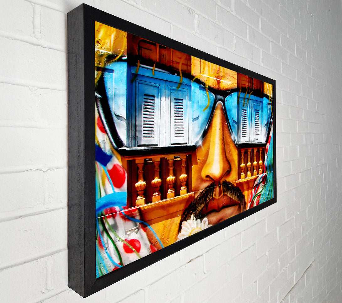  A Canvas Print of Graffiti Mexican Man Canvas Print