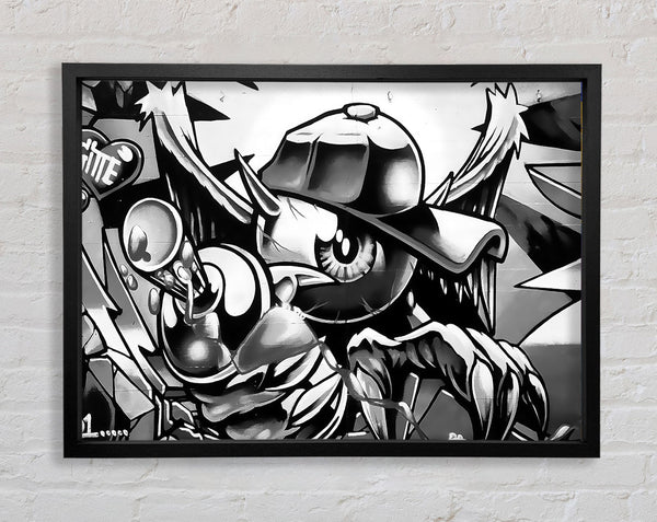 Spray Can Kid Framed Print