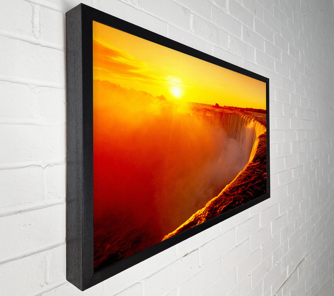  A Canvas Print of Sunsets Over Niagara Falls Canvas Print