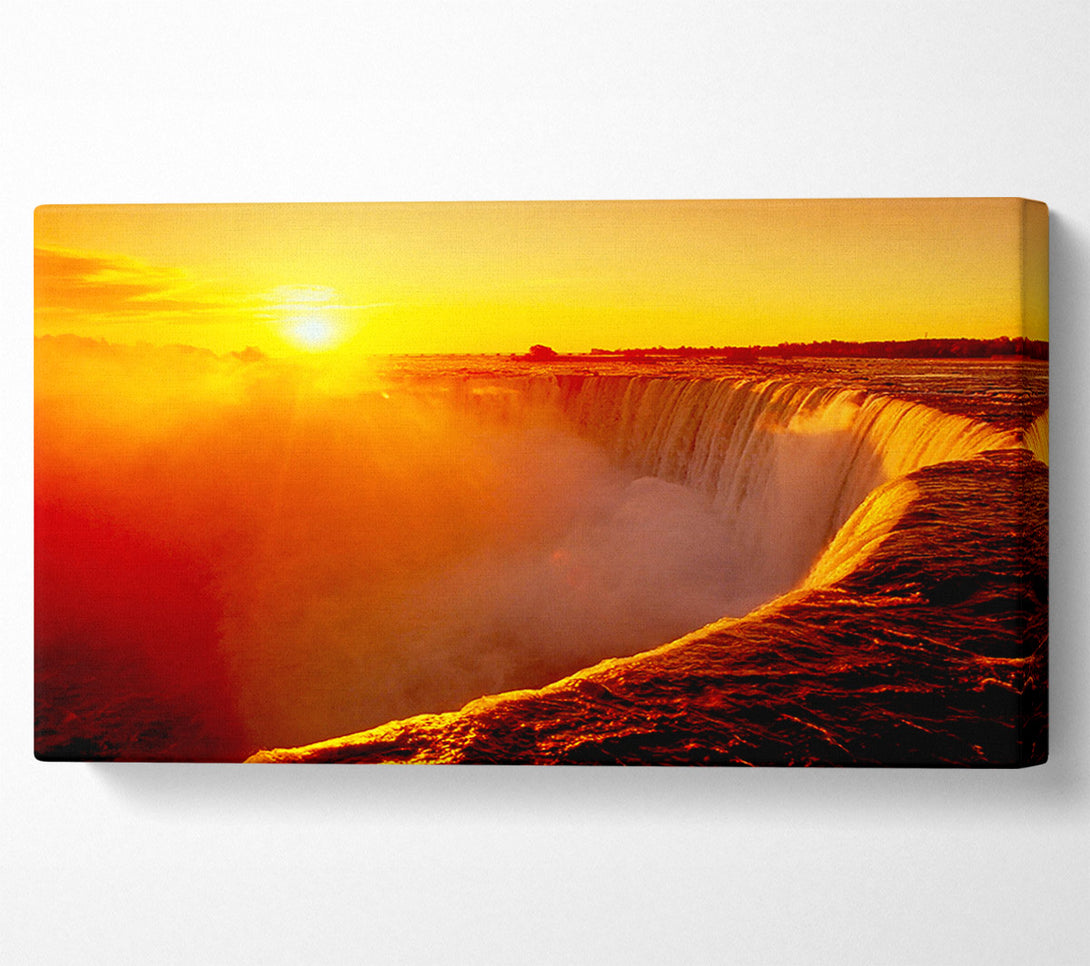  A Canvas Print of Sunsets Over Niagara Falls Canvas Print