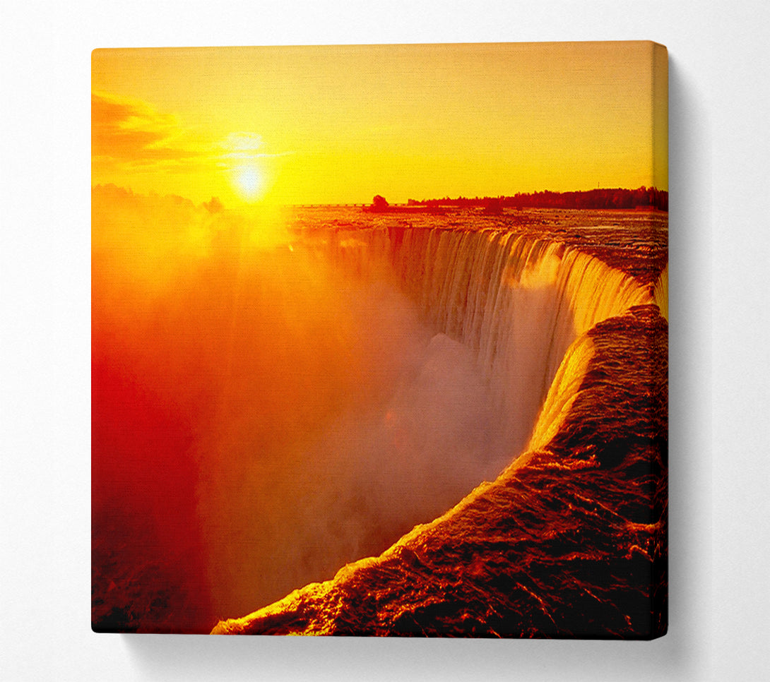  A Canvas Print of Sunsets Over Niagara Falls Canvas Print