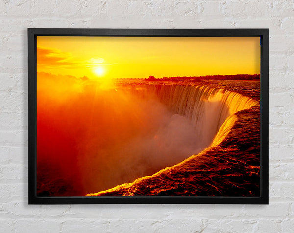 Sunsets Over Niagara Falls Framed Print