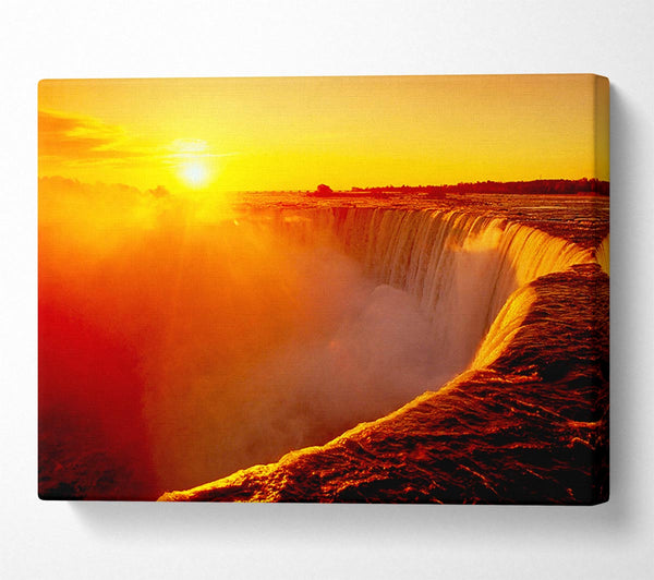  A Canvas Print of Sunsets Over Niagara Falls Canvas Print