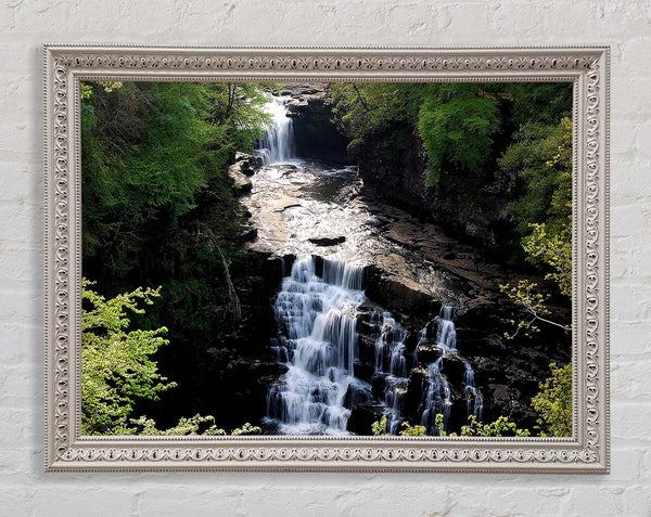 Falls Of Clyde River Clyde New Lanark South Lanarkshire Scotland Framed Print