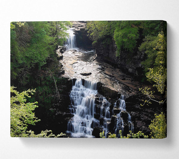  A Canvas Print of Falls Of Clyde River Clyde New Lanark South Lanarkshire Scotland Canvas Wall Art