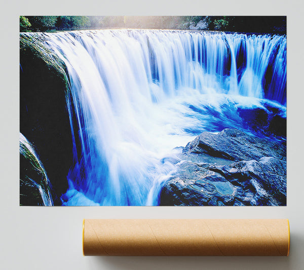 Rainbow Over Waterfall Giclee Print