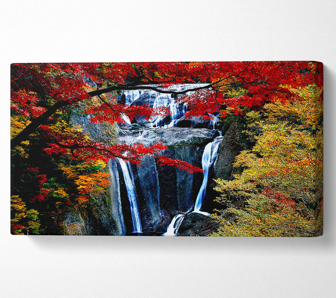  A Canvas Print of Waterfall Autumn Canvas Art