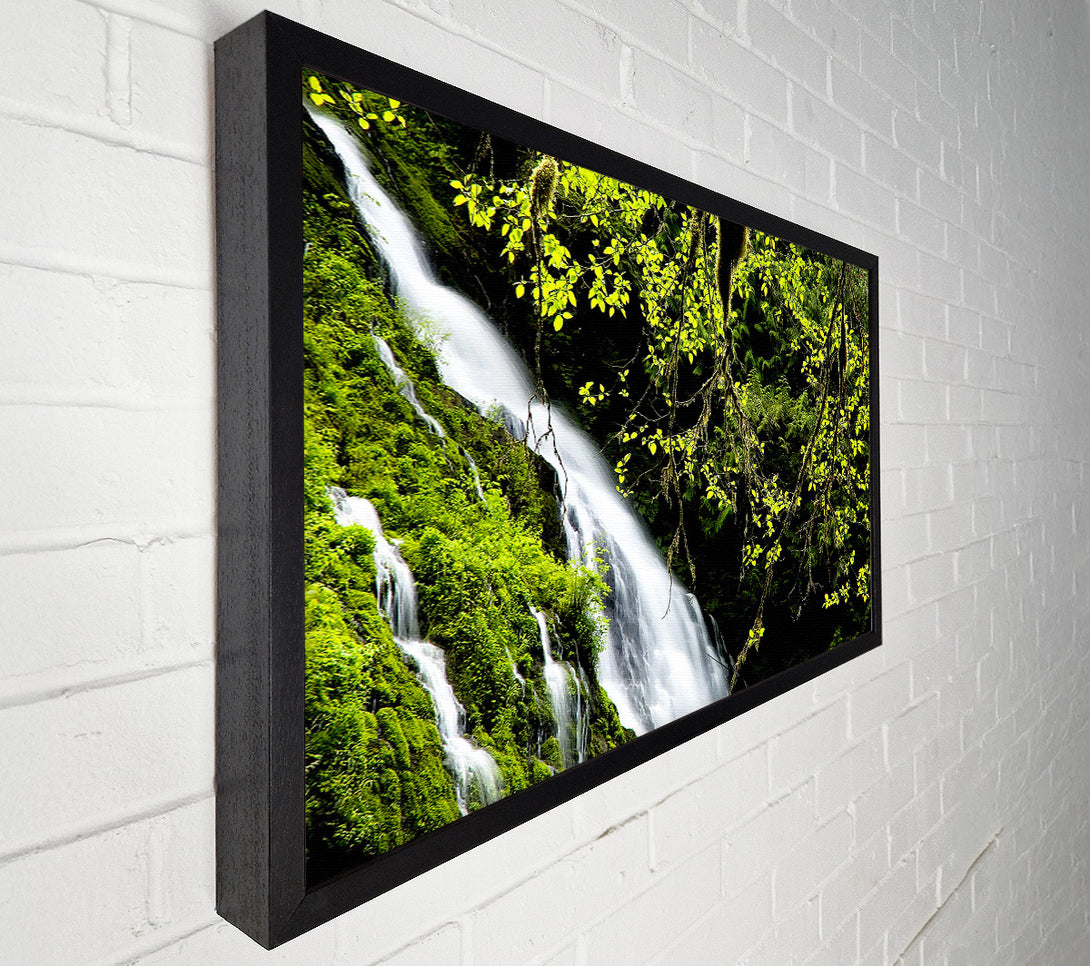  A Canvas Print of Mountain Waterfall Canvas Print