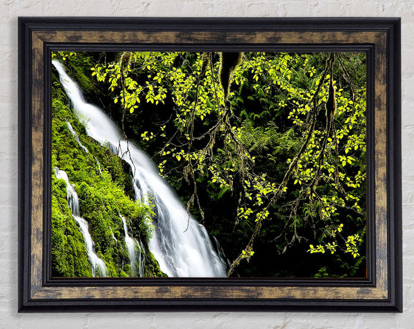 Mountain Waterfall Framed Print