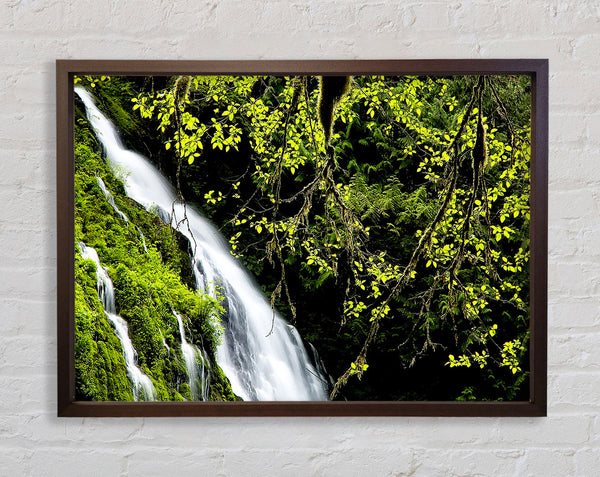 Mountain Waterfall Framed Print