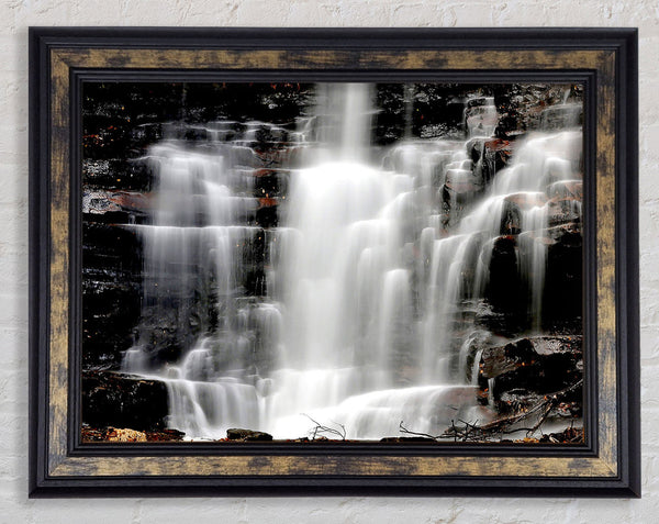 Natural Waterfalls Spill Framed Print