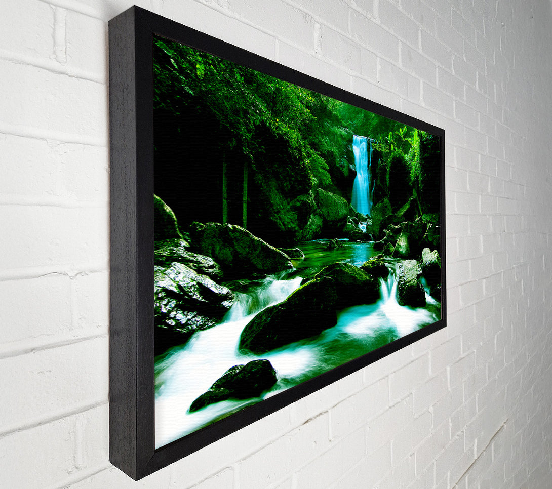  A Canvas Print of The Waterfall Flows Over The Rocks Canvas Art