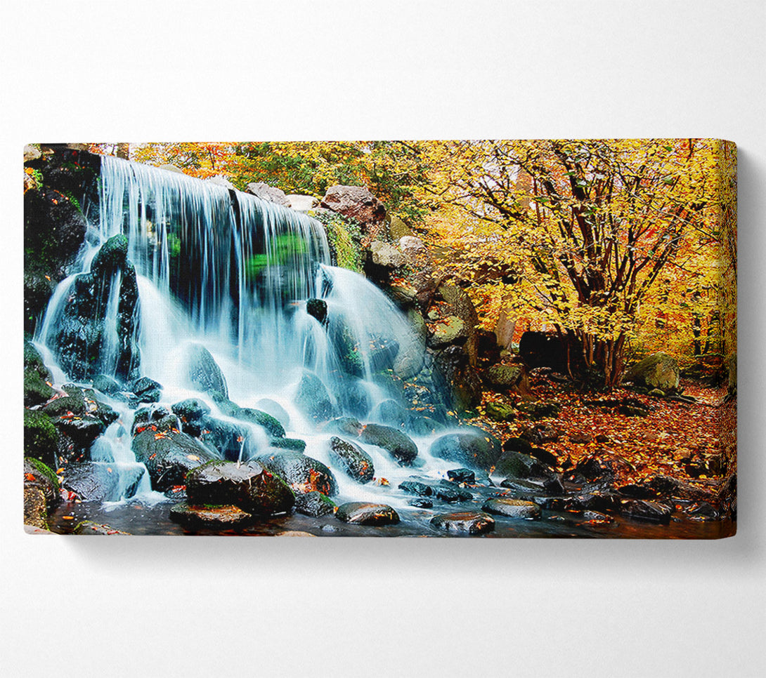  A Canvas Print of The Waterfalls Autumn Forest Canvas Wall Art