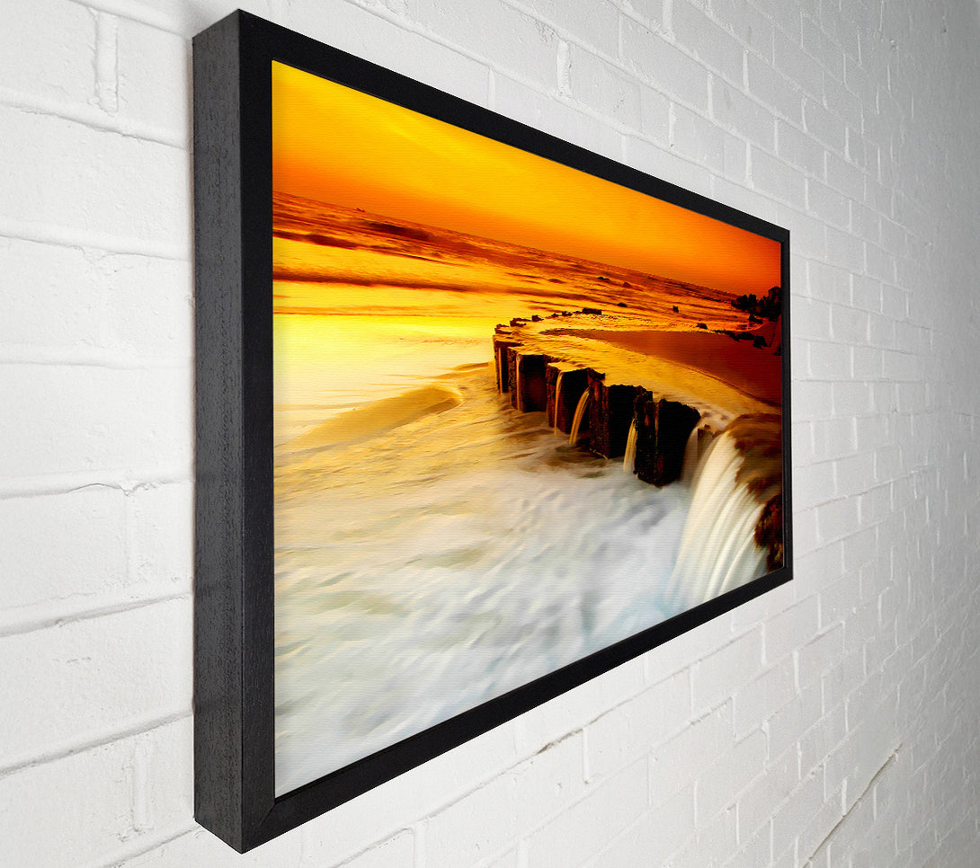  A Canvas Print of The Golden Flow To The Ocean Canvas Wall Art