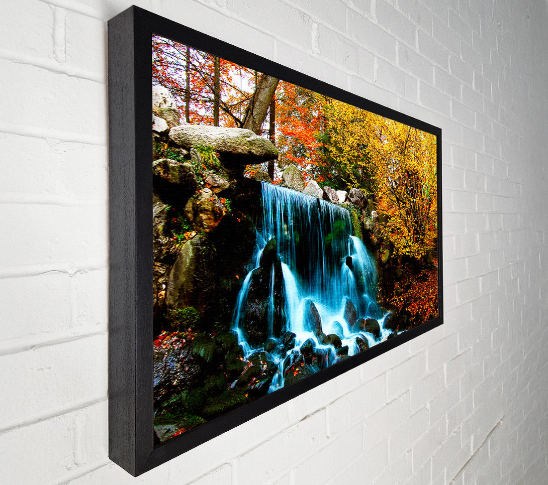  A Canvas Print of The Autumn Forest Waterfall Canvas Print