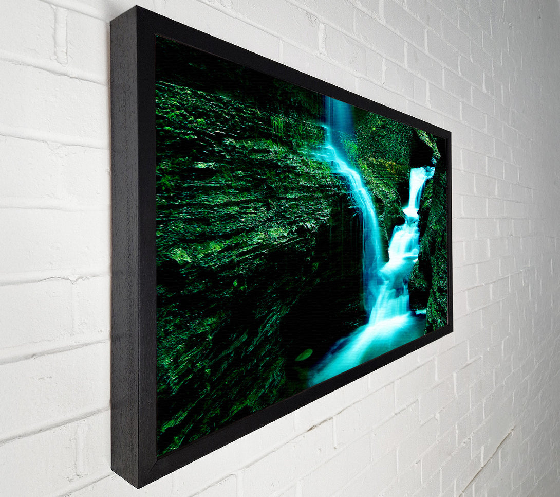  A Canvas Print of The Rock Formation Waterfall Canvas Print