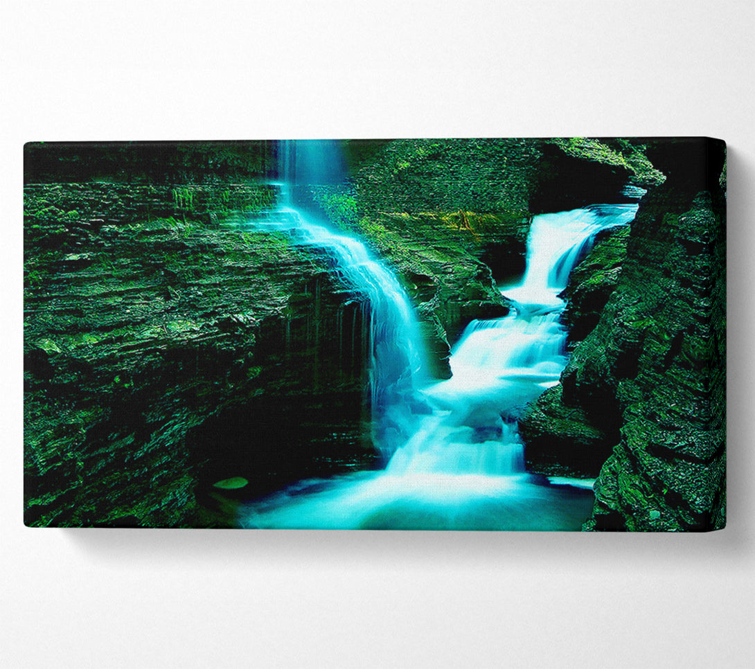 A Canvas Print of The Rock Formation Waterfall Canvas Print