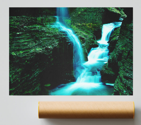 The Rock Formation Waterfall Giclee Print