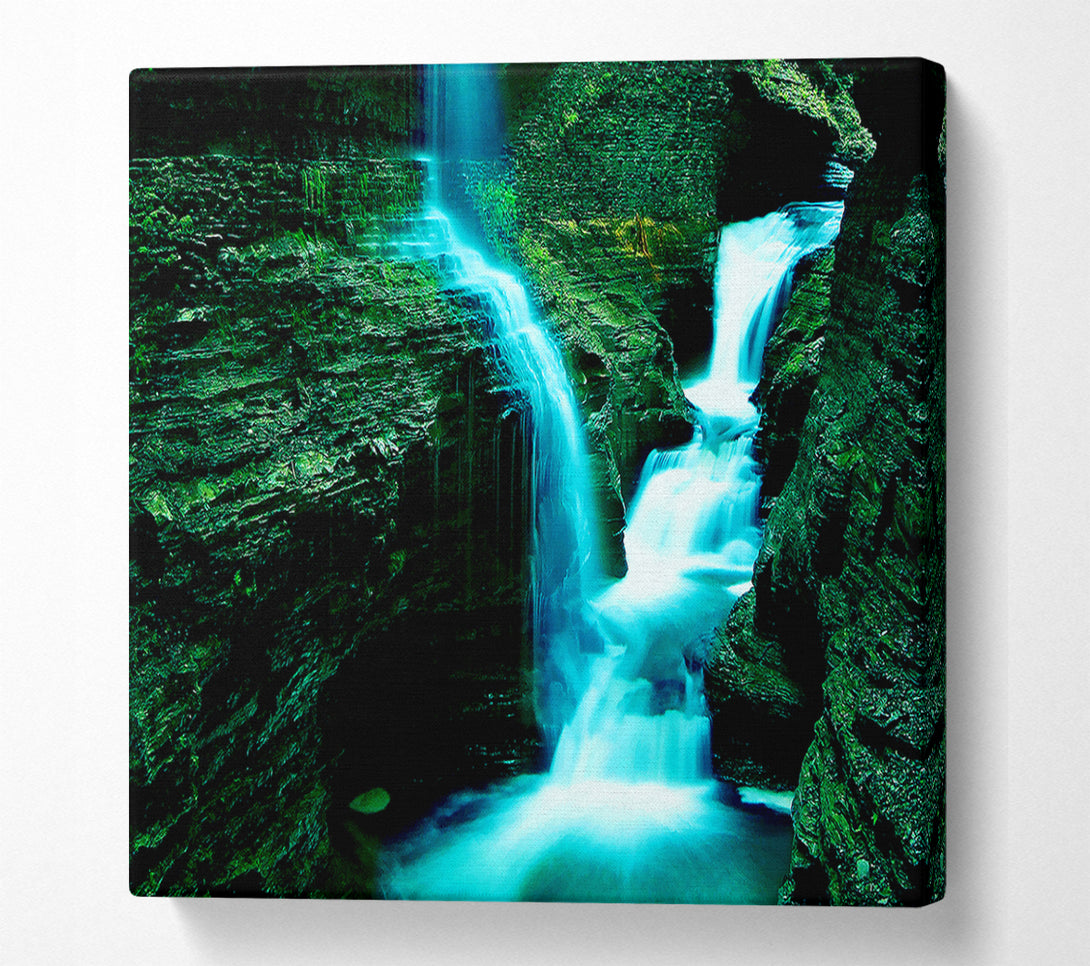  A Canvas Print of The Rock Formation Waterfall Canvas Print