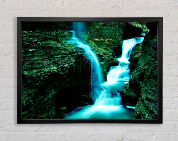 The Rock Formation Waterfall Framed Print