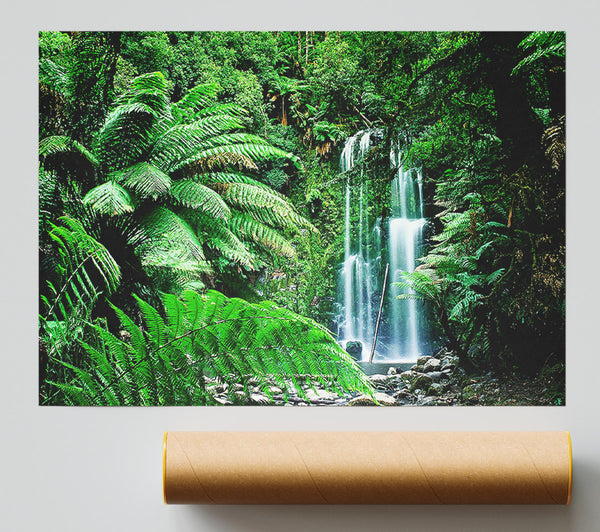Hidden Woodland Waterfall Print