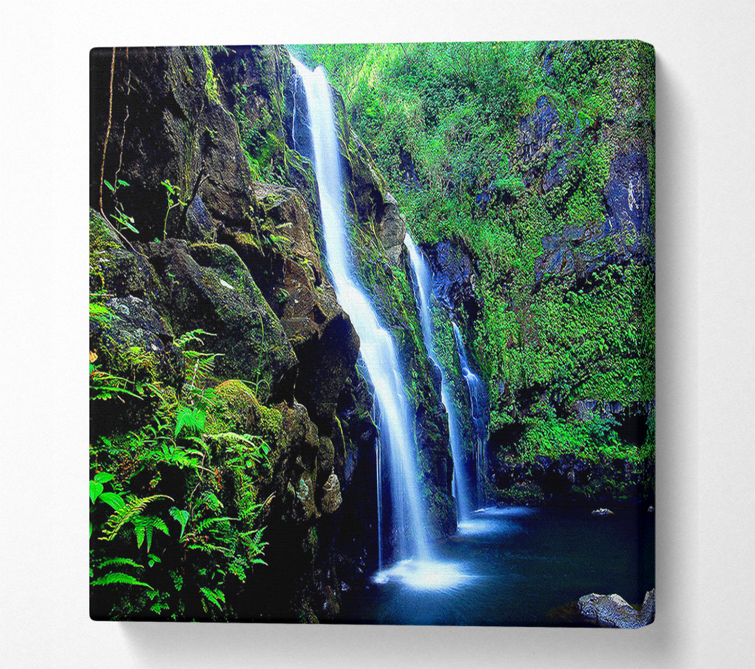  A Canvas Print of Waterfall Paradise Trio Canvas Print