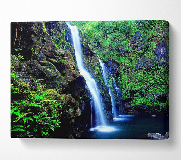  A Canvas Print of Waterfall Paradise Trio Canvas Print