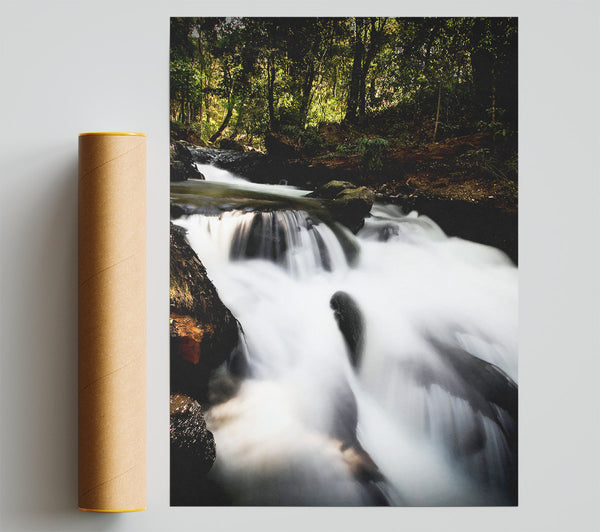 The Woodland Waterfall Poster