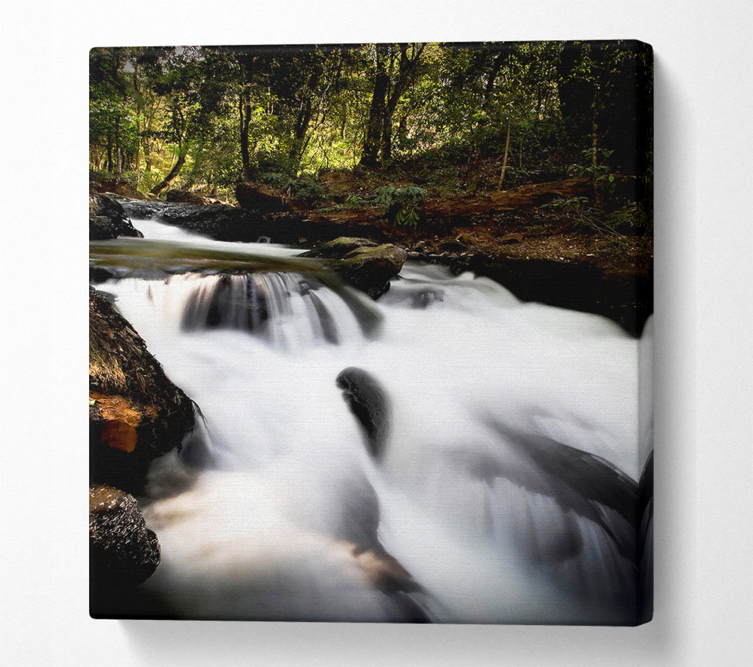  A Canvas Print of The Woodland Waterfall Canvas Art