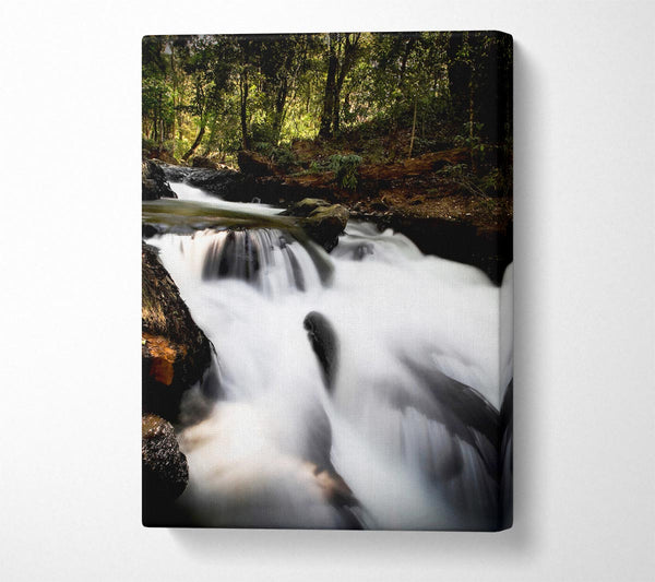  A Canvas Print of The Woodland Waterfall Canvas Art